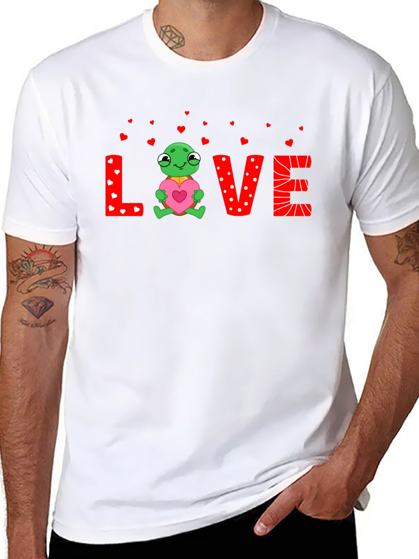 Love Turtle Graphic Tee - Valentines Day Shirt