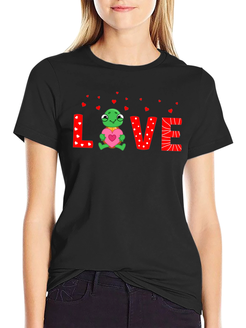 Love Turtle Graphic Tee - Valentines Day Shirt