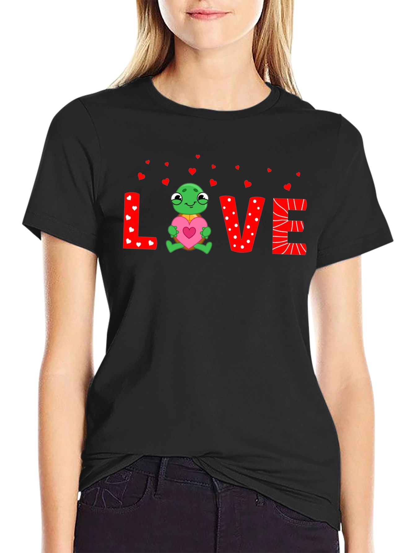 Love Turtle Graphic Tee - Valentines Day Shirt