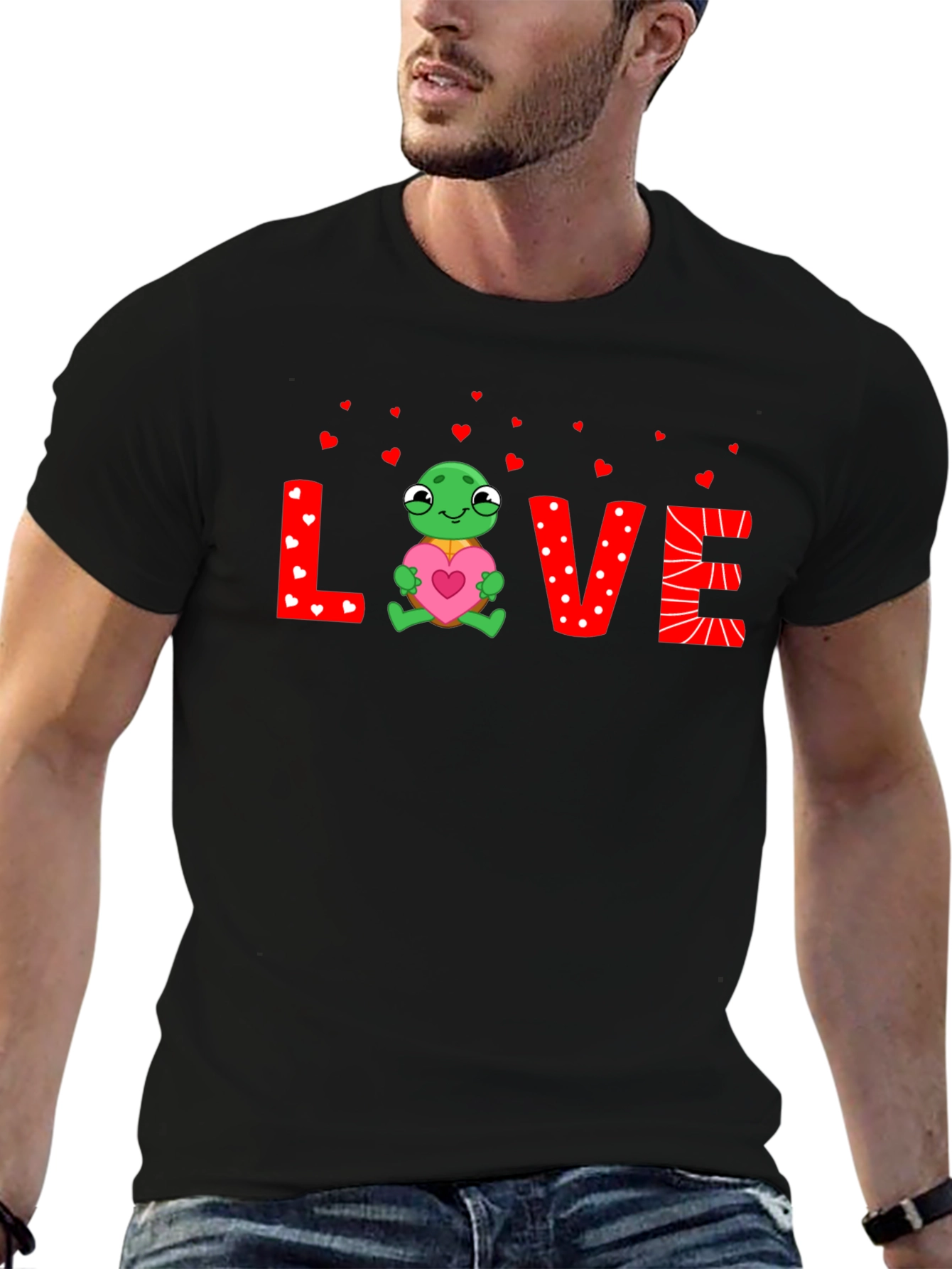 Love Turtle Graphic Tee - Valentines Day Shirt