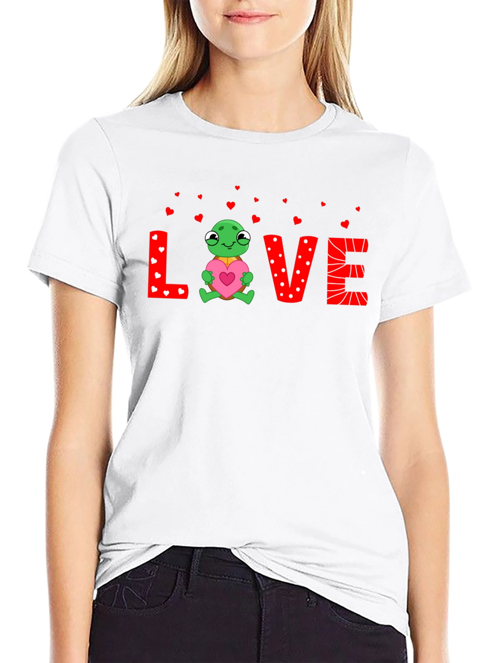 Love Turtle Graphic Tee - Valentines Day Shirt