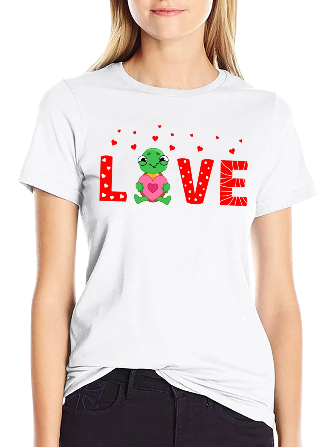 Love Turtle Graphic Tee - Valentines Day Shirt