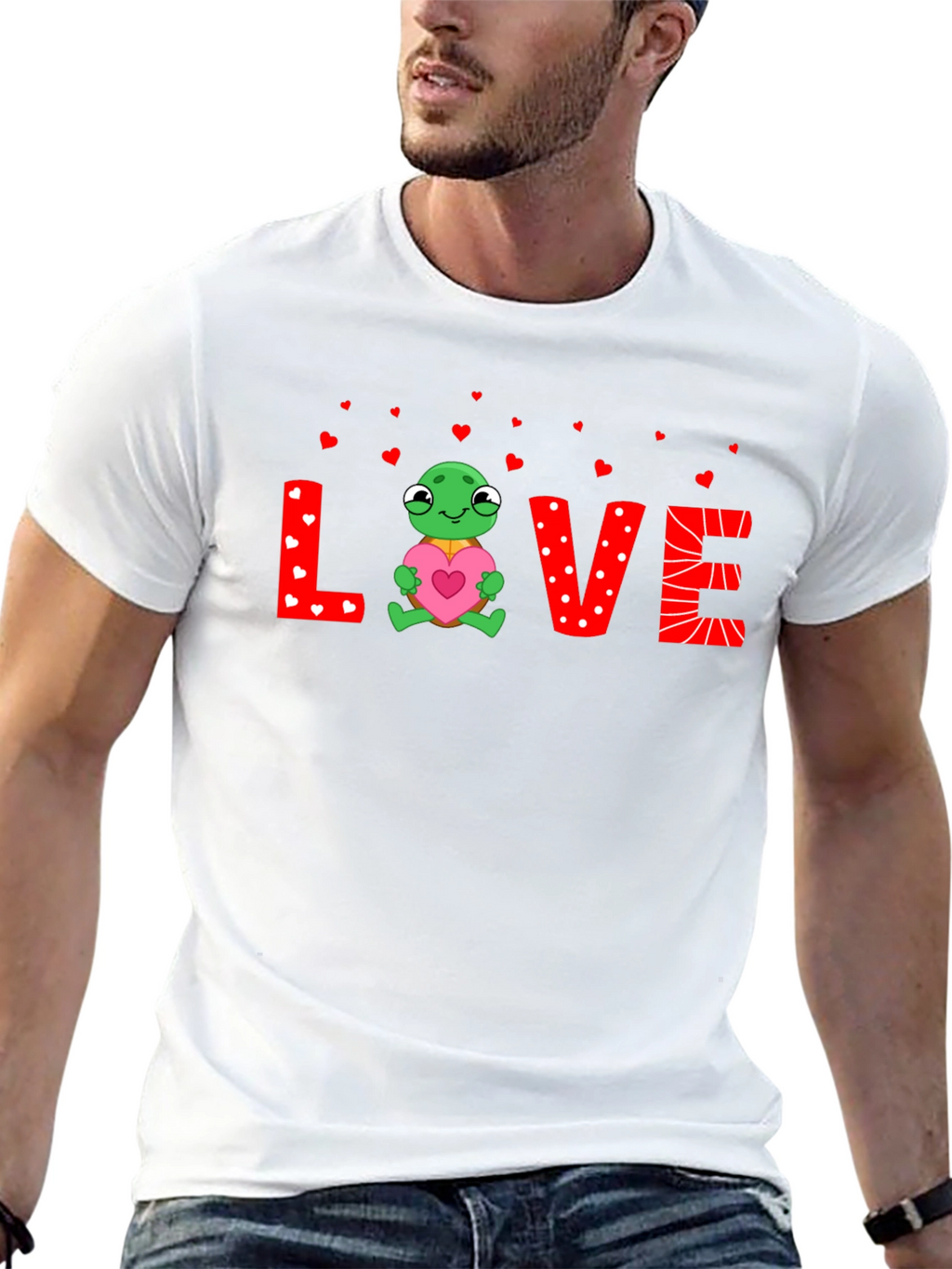 Love Turtle Graphic Tee - Valentines Day Shirt