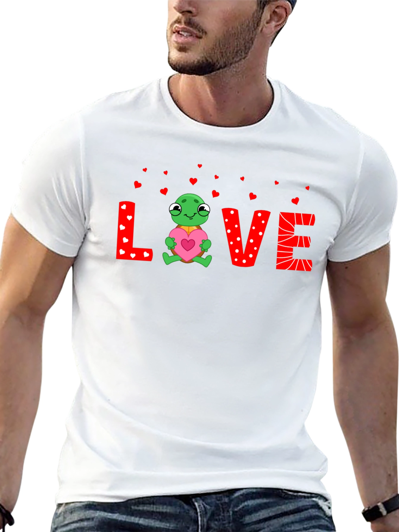 Love Turtle Graphic Tee - Valentines Day Shirt
