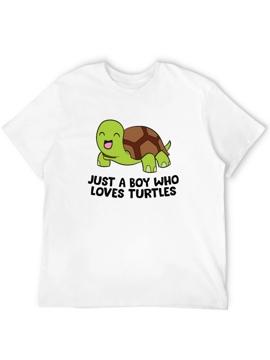 Boys Loves Turtles Graphic Tee - Black