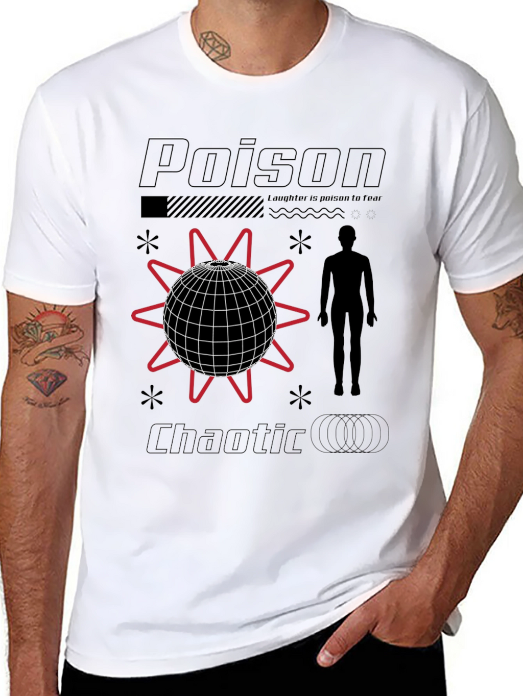 Poison Chaotic Graphic Tee - Trendy Streetwear