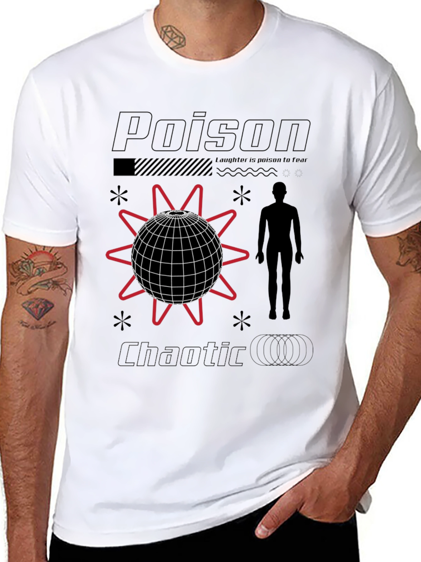 Poison Chaotic Graphic Tee - Trendy Streetwear