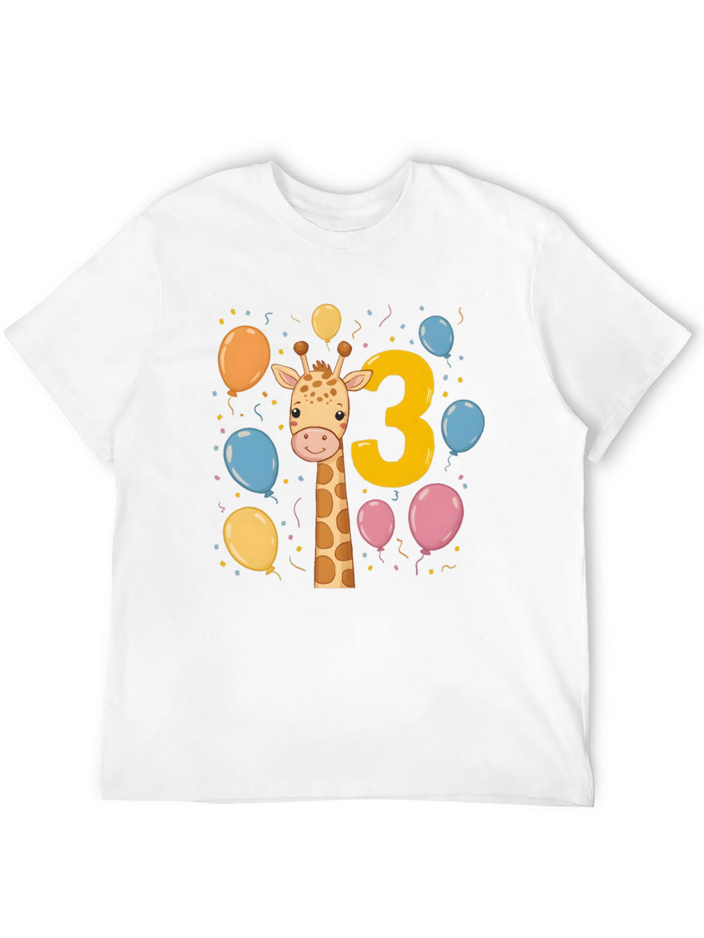 Giraffe 3rd Birthday Party T-Shirt