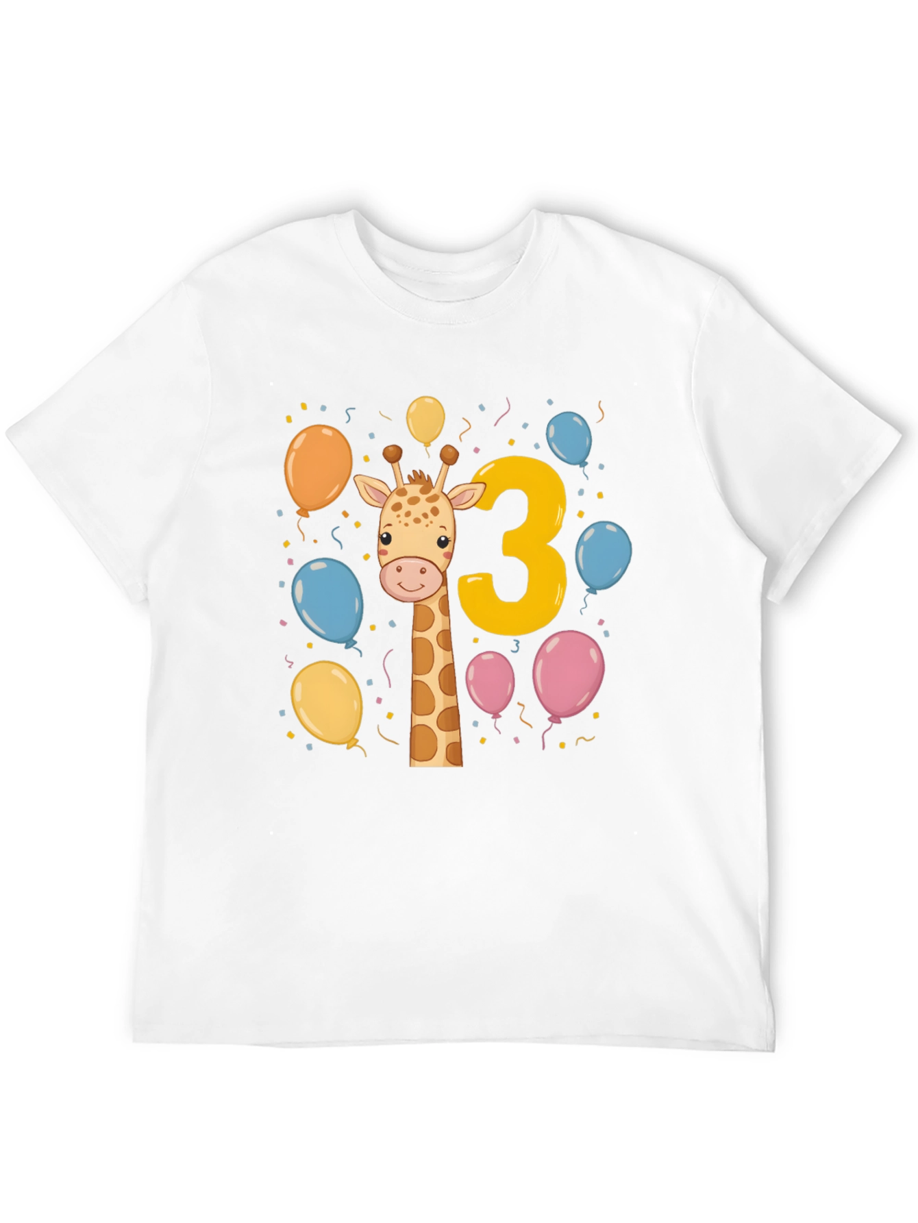 Giraffe 3rd Birthday Party T-Shirt