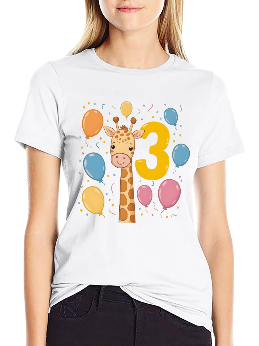 Giraffe 3rd Birthday Party T-Shirt