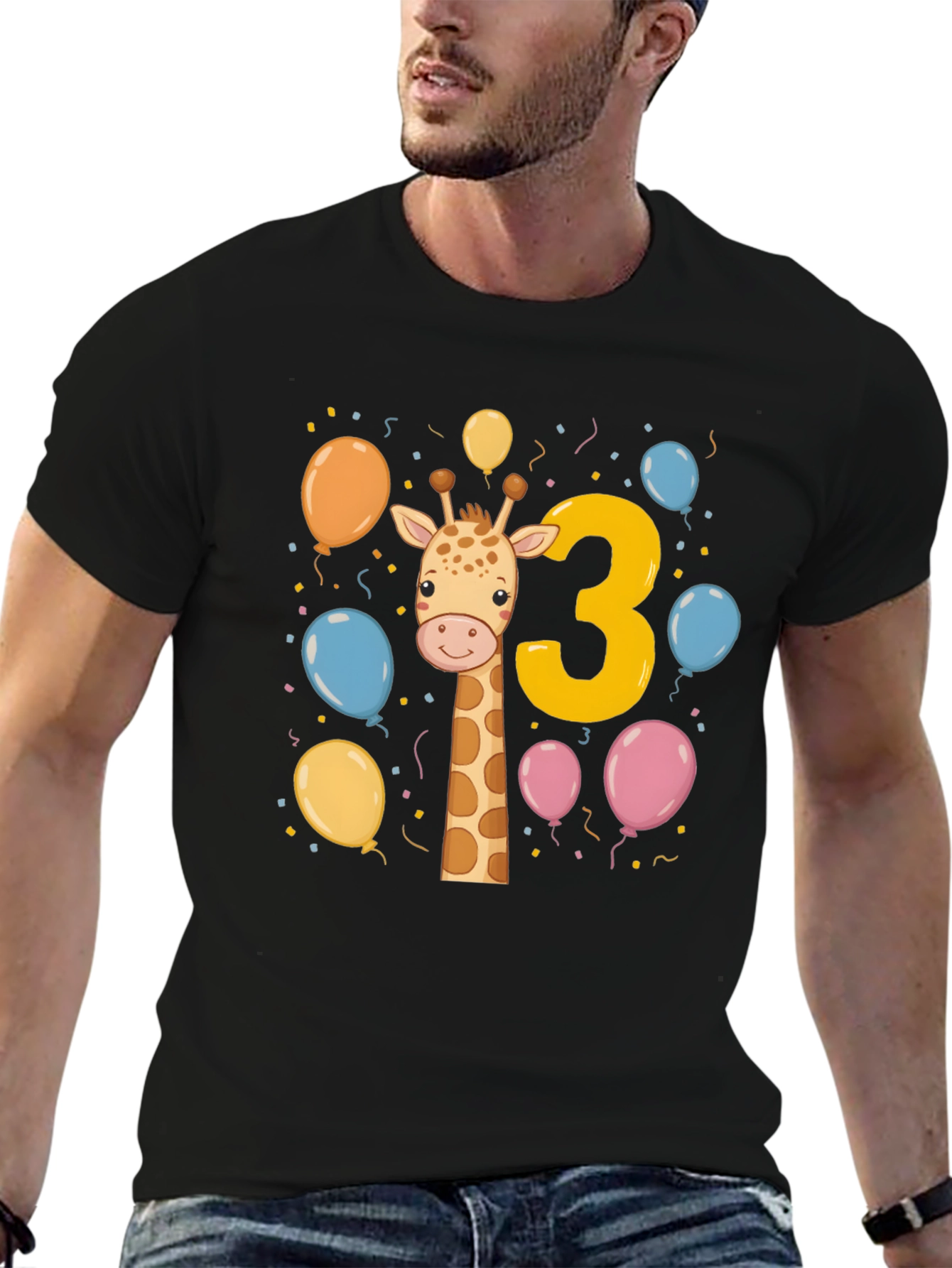 Giraffe 3rd Birthday Party T-Shirt