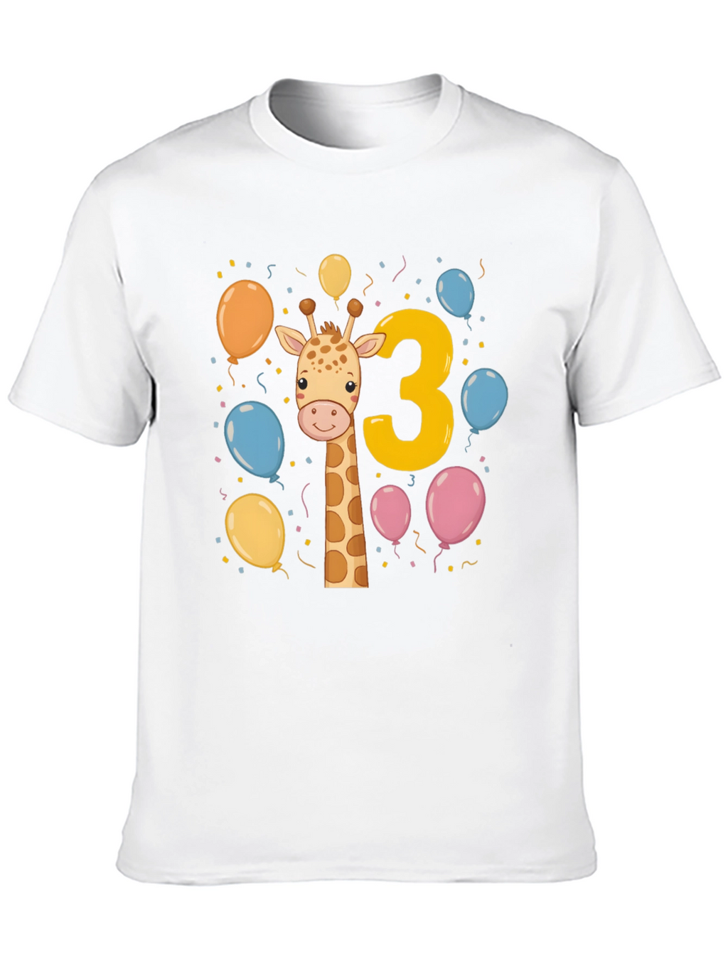 Giraffe 3rd Birthday Party T-Shirt
