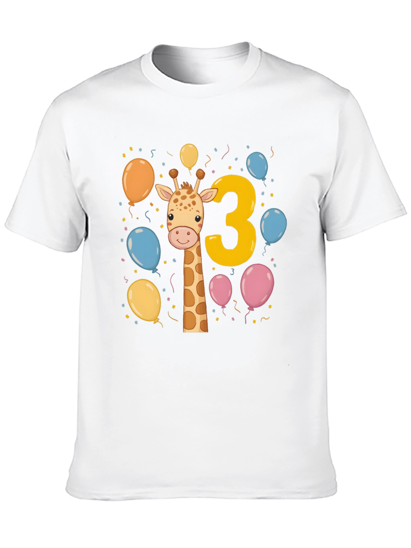Giraffe 3rd Birthday Party T-Shirt