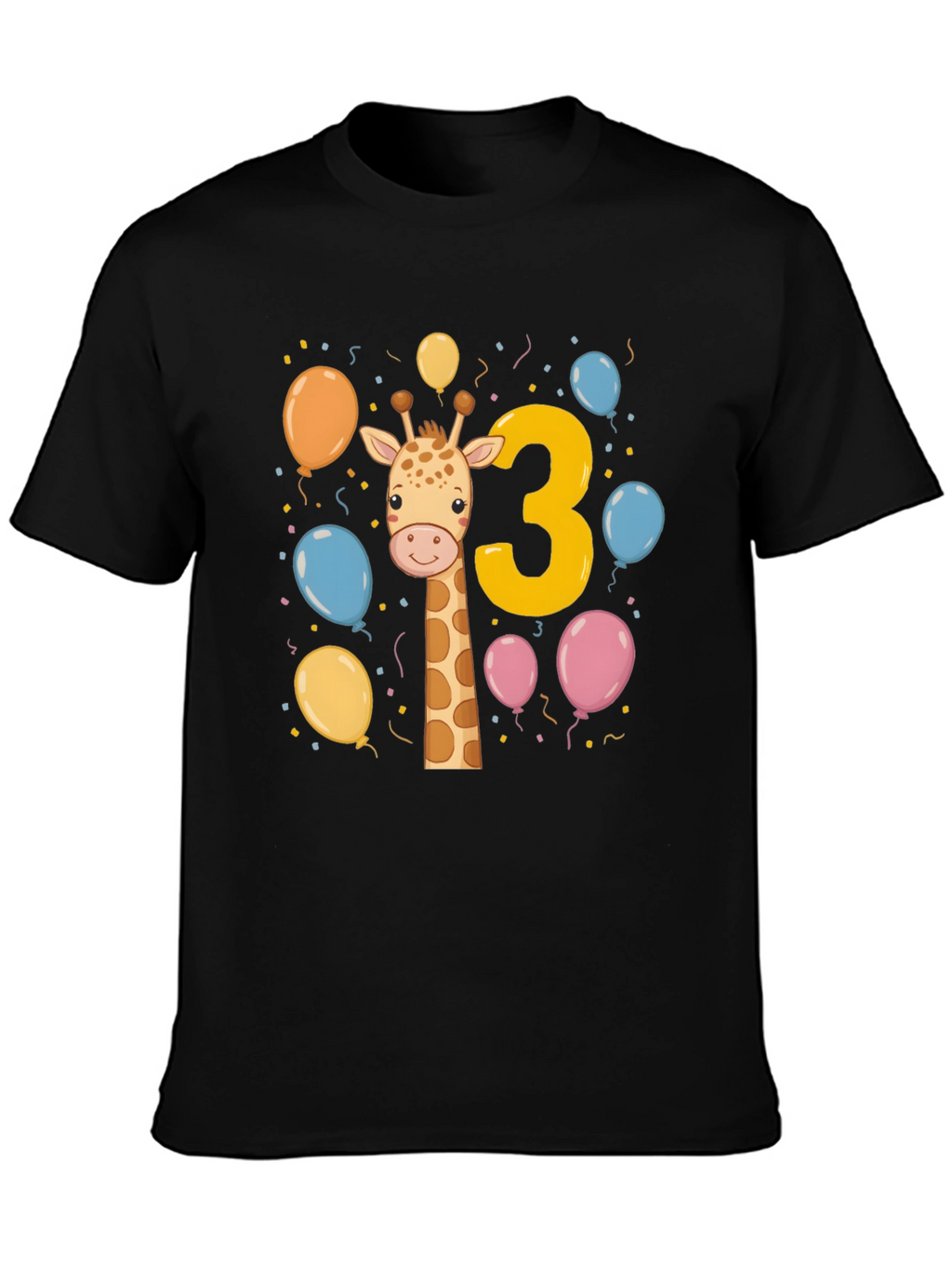 Giraffe 3rd Birthday Party T-Shirt