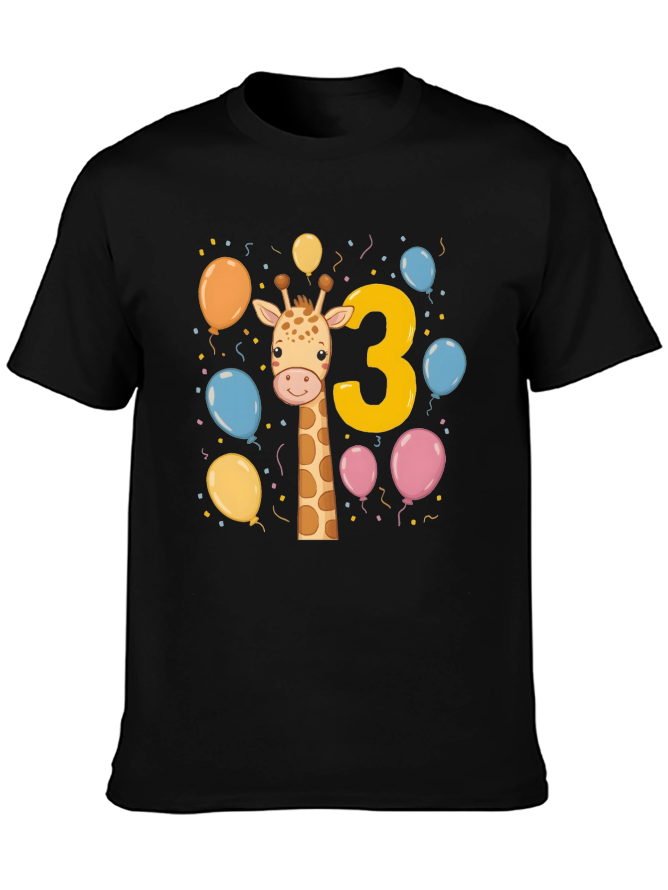 Giraffe 3rd Birthday Party T-Shirt