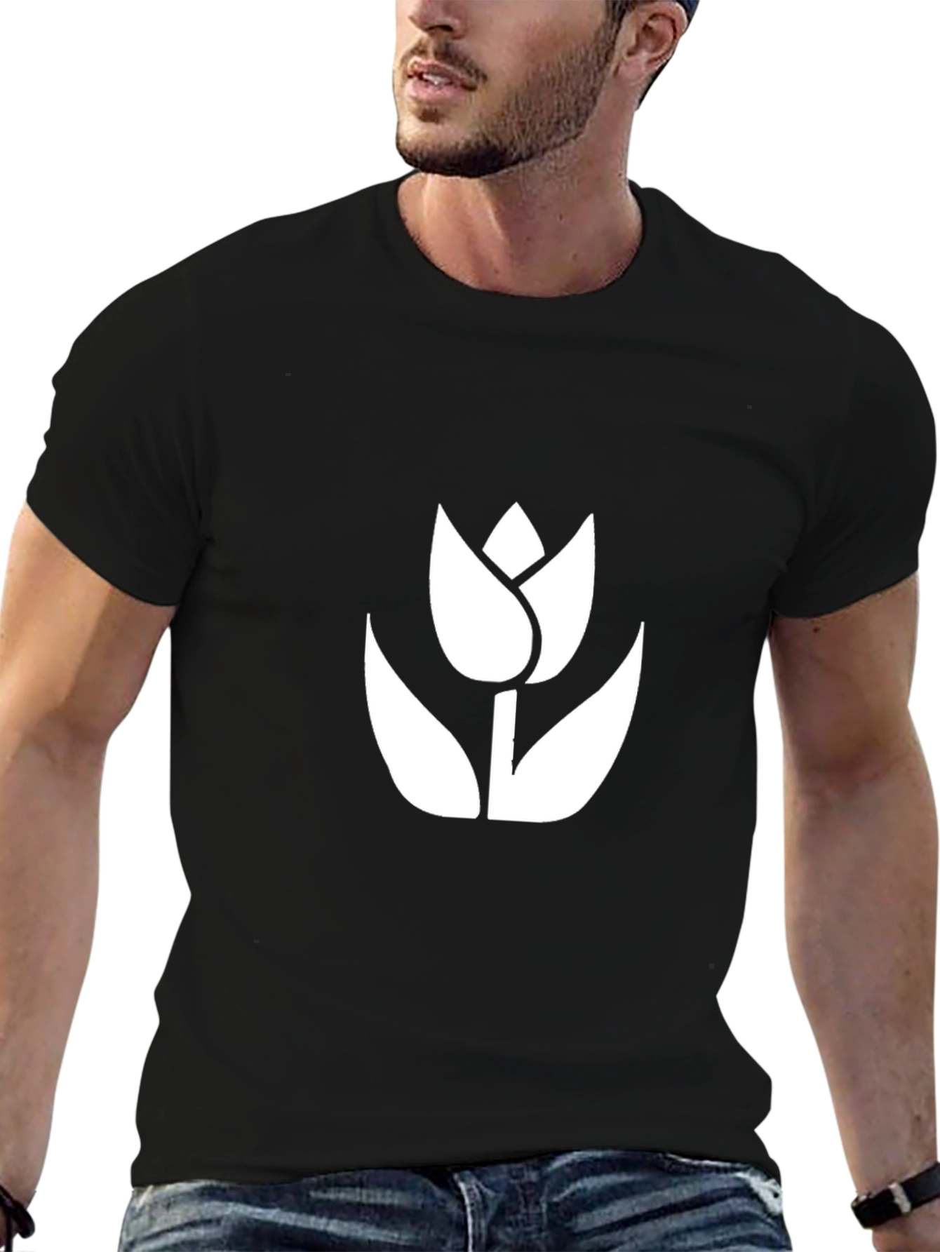 Tulip Graphic Tee - Modern Floral Design