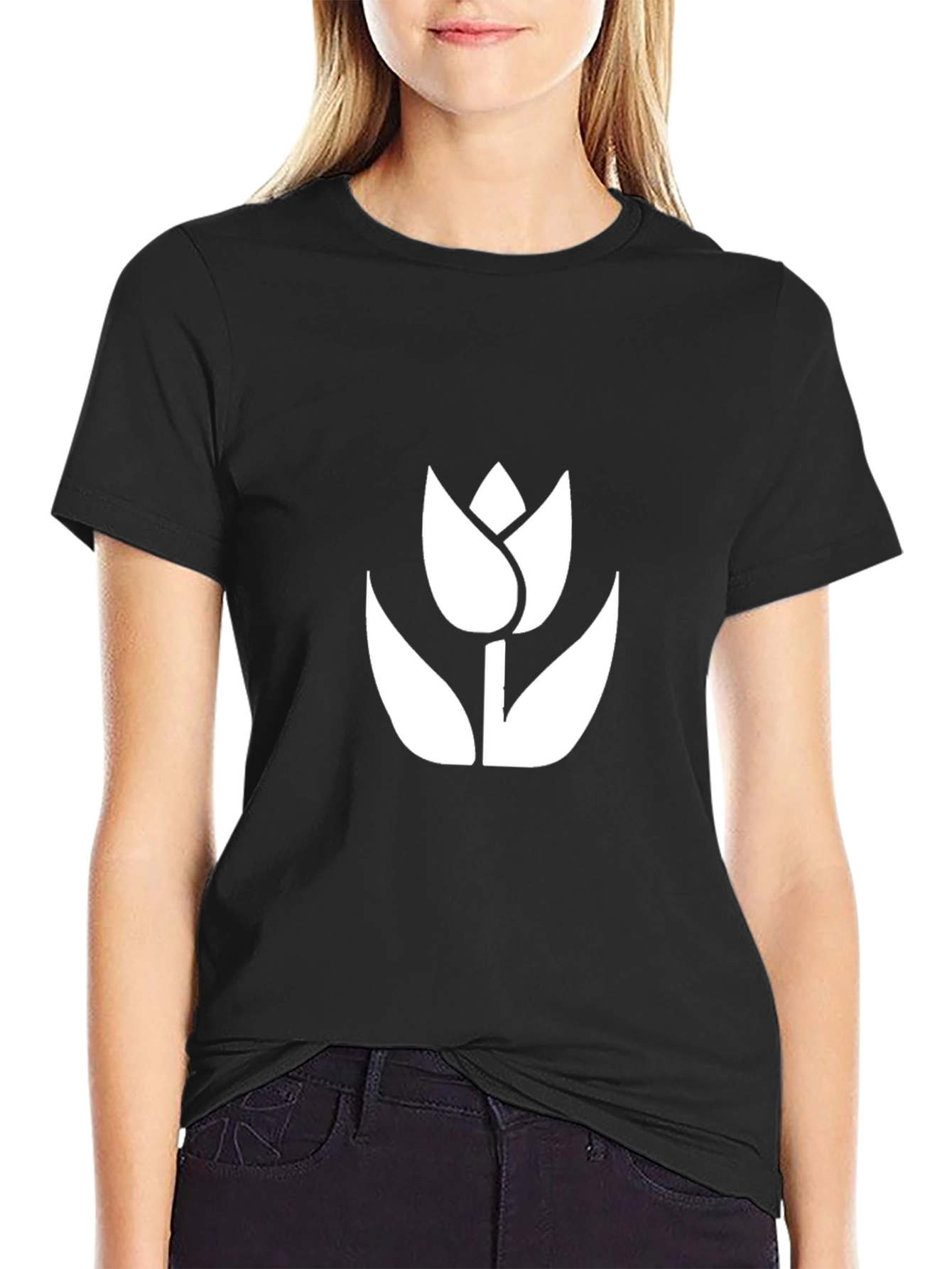Tulip Graphic Tee - Modern Floral Design