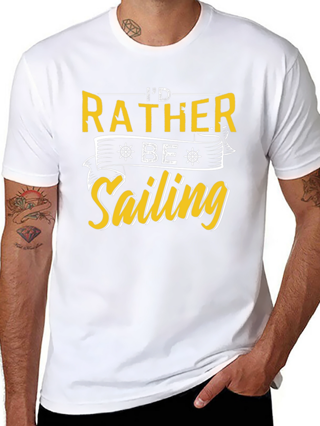 Id Rather Be Sailing T-Shirt Nautical Tee