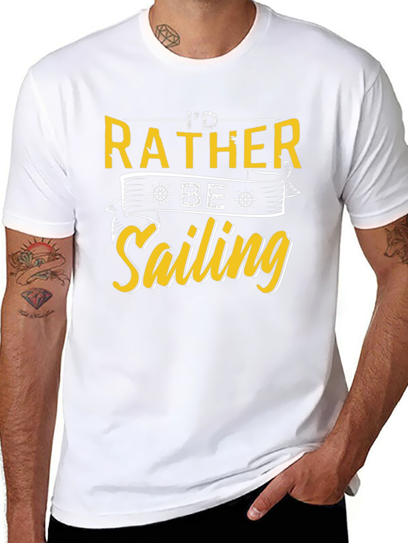 Id Rather Be Sailing T-Shirt Nautical Tee