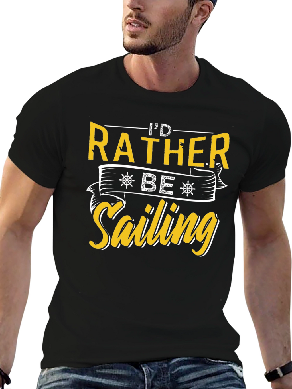 Id Rather Be Sailing T-Shirt Nautical Tee