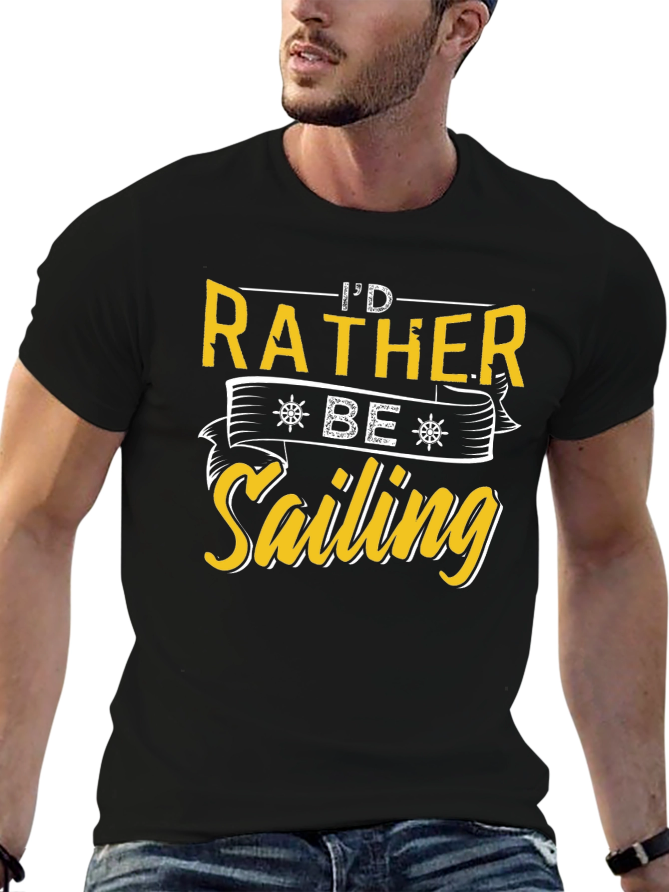 Id Rather Be Sailing T-Shirt Nautical Tee