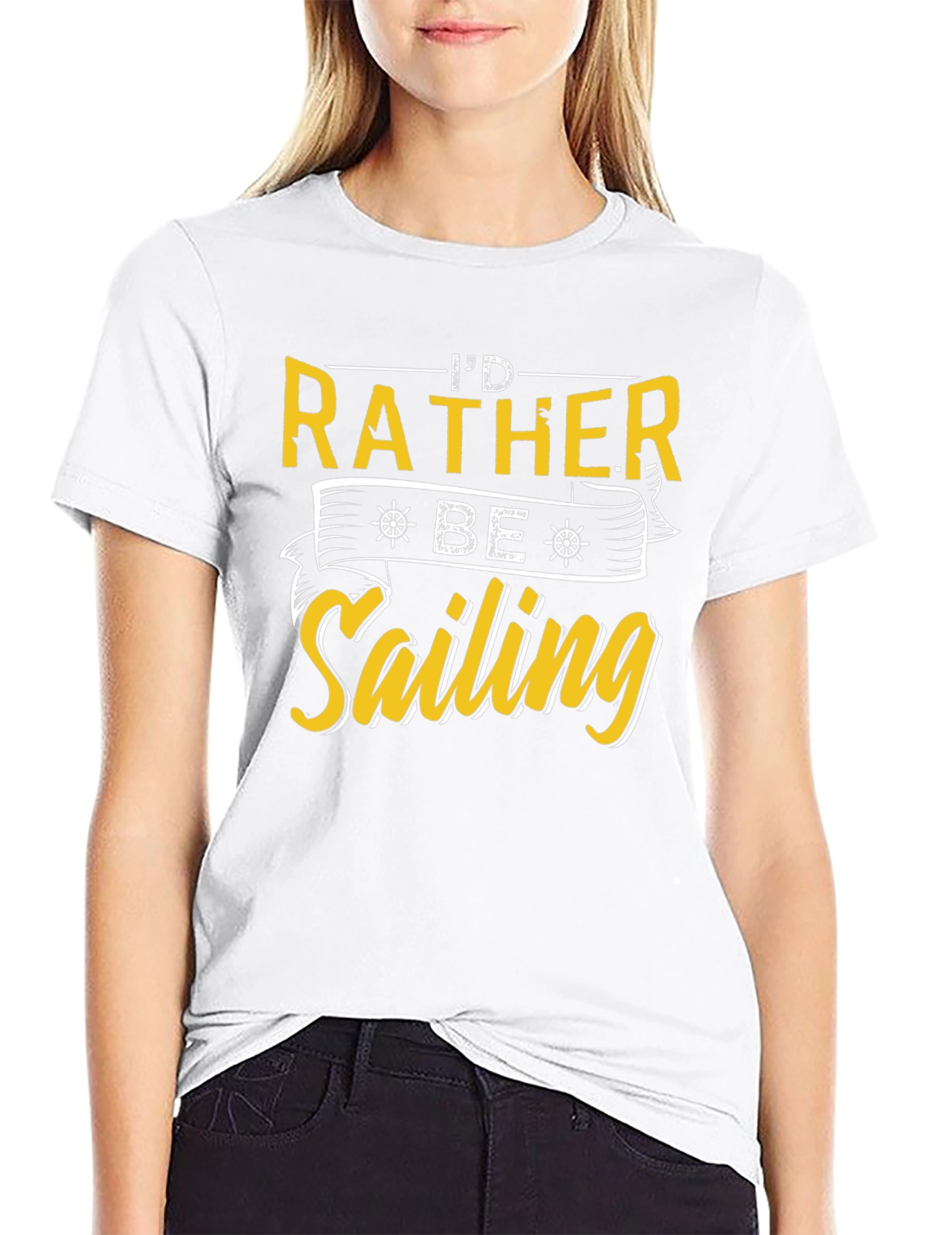 Id Rather Be Sailing T-Shirt Nautical Tee