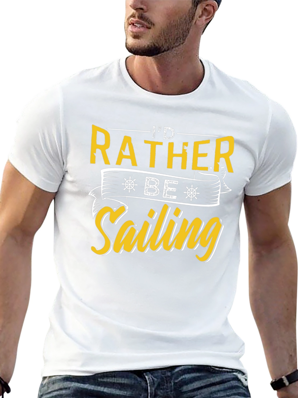 Id Rather Be Sailing T-Shirt Nautical Tee