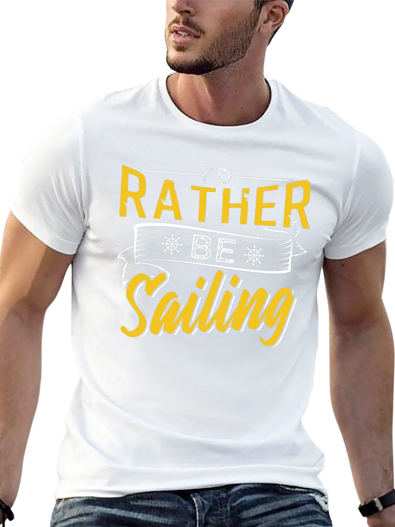Id Rather Be Sailing T-Shirt Nautical Tee