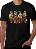 Jazz Cats Black T-Shirt - Musical Felines Tee