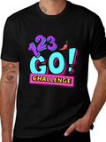 123 Go! Challenge Graphic Tee - Black Cotton Blend