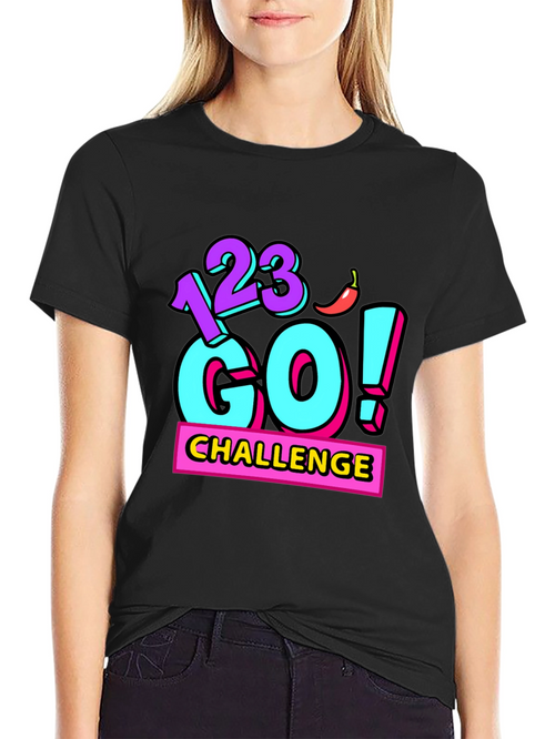 123 Go! Challenge Graphic Tee - Black Cotton Blend