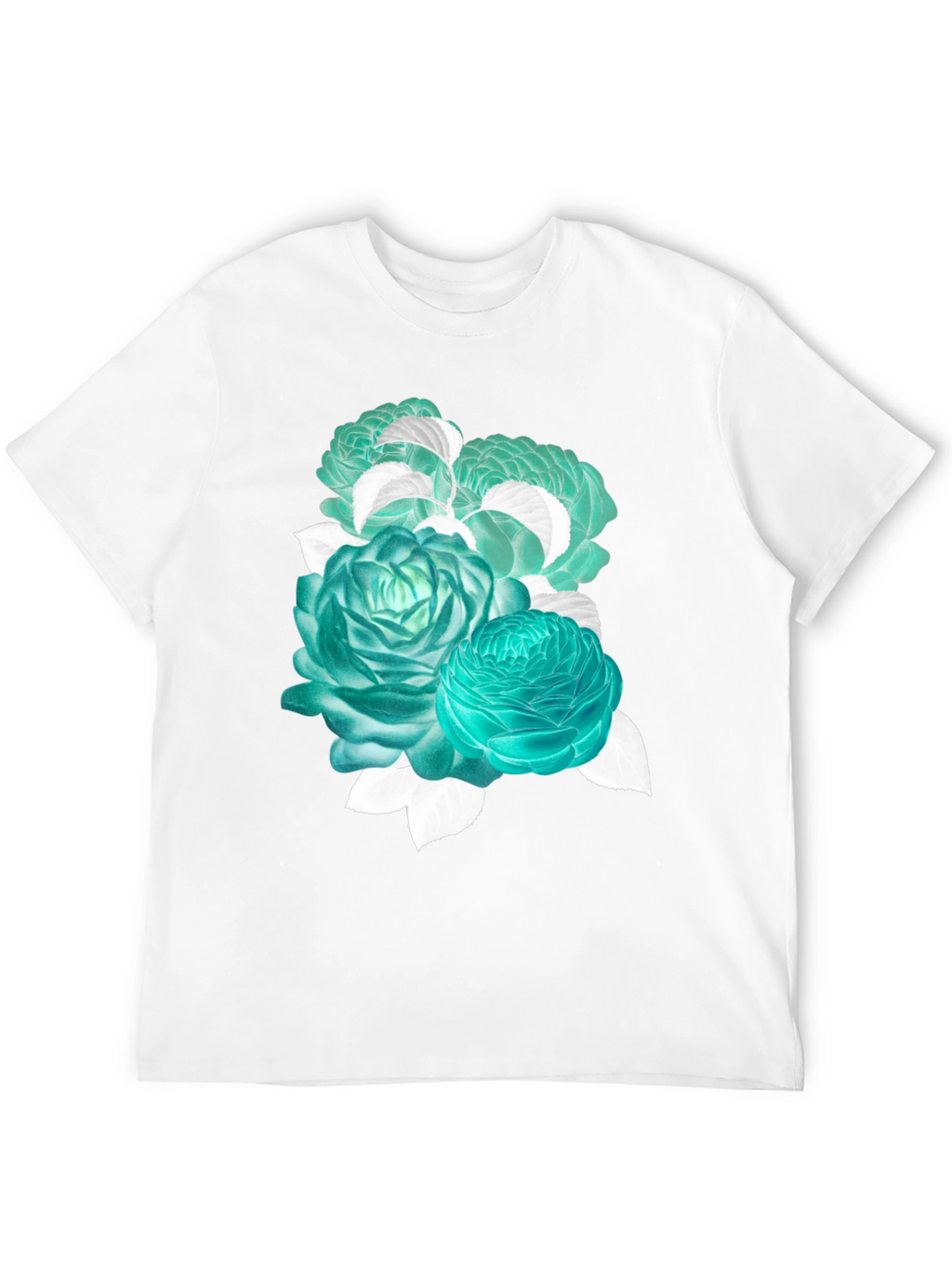 Floral Graphic Tee - Stylish Black Cotton T-Shirt