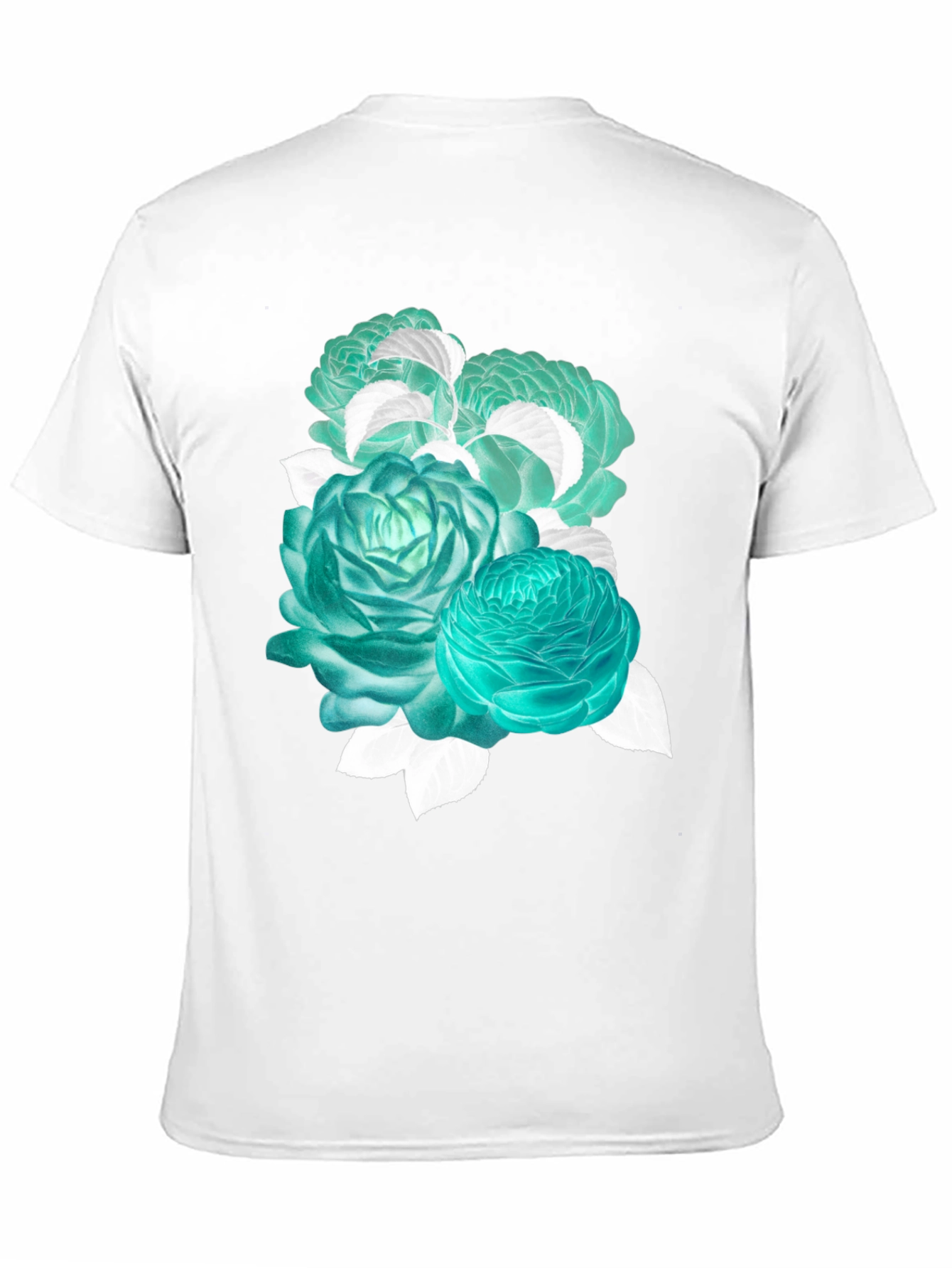 Floral Graphic Tee - Stylish Black Cotton T-Shirt