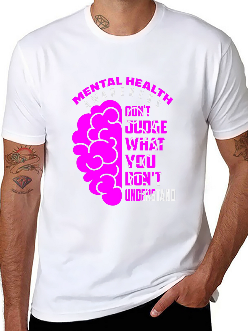Mental Health Awareness Graphic Tee - Dont Judge