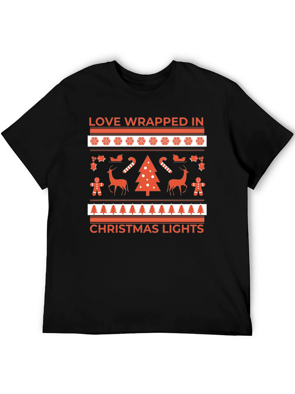 Love Wrapped Christmas Lights T-Shirt