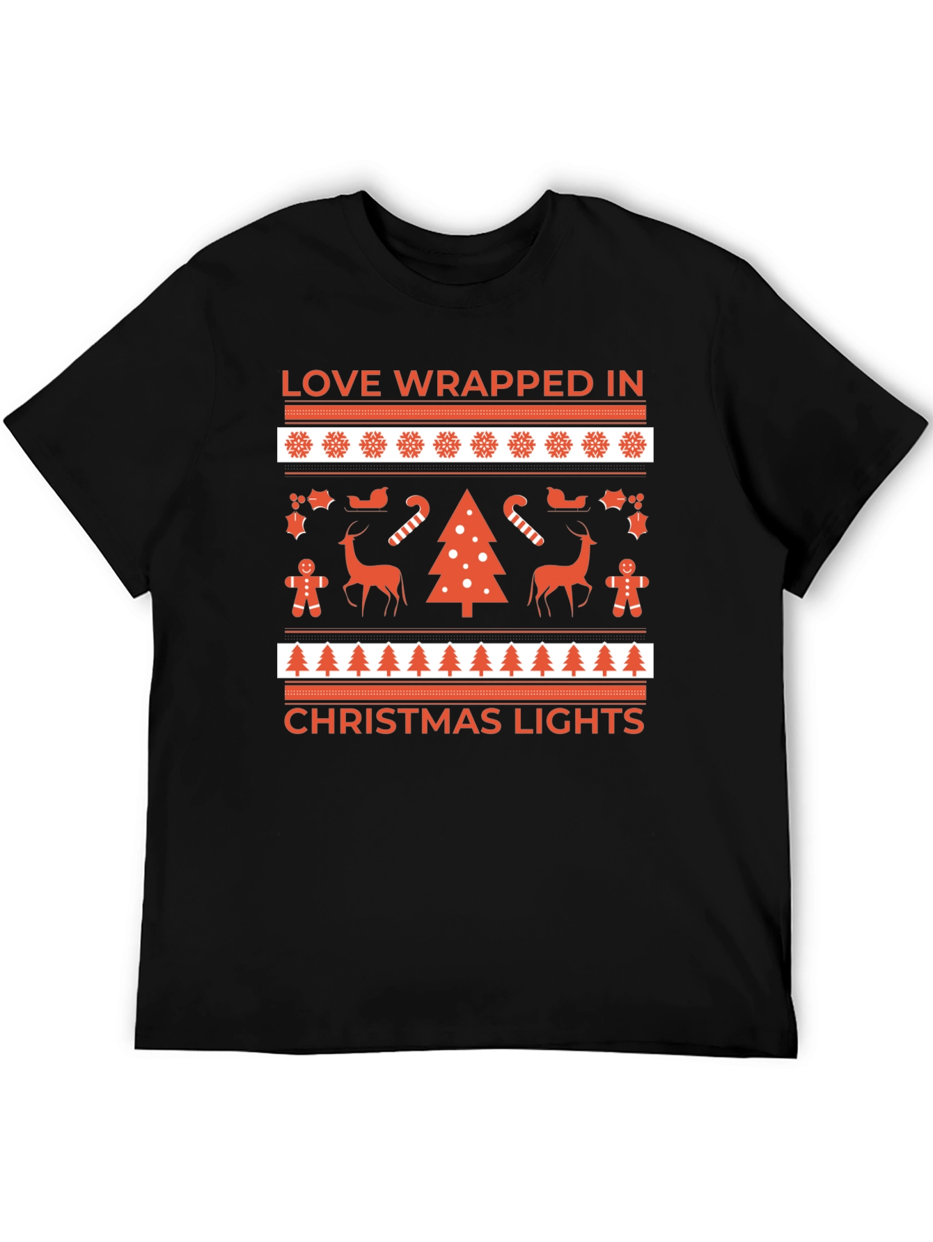 Love Wrapped Christmas Lights T-Shirt
