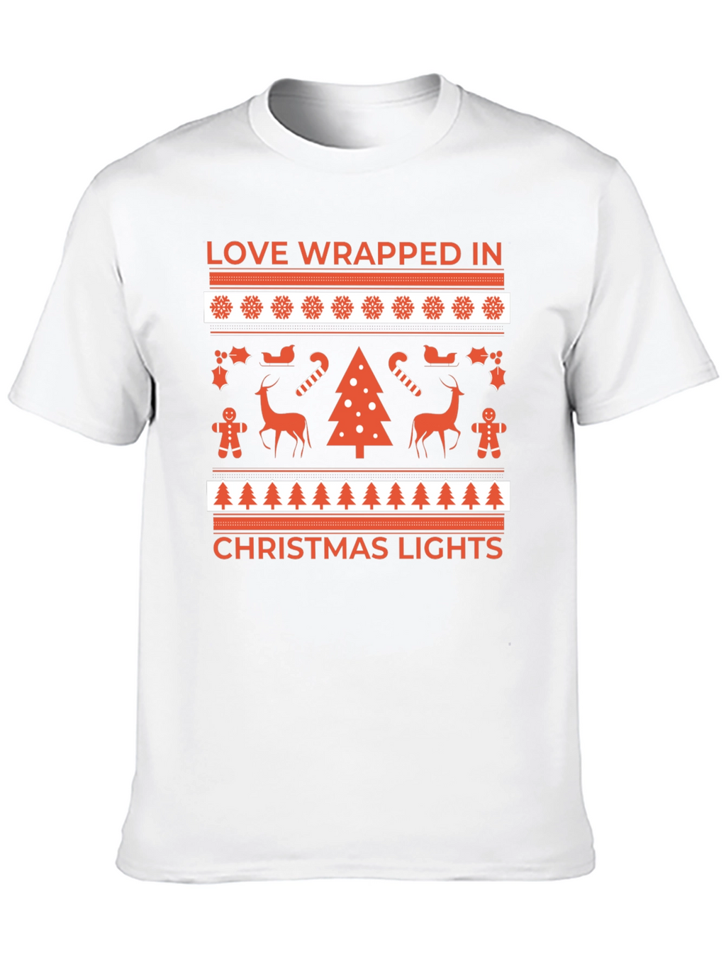 Love Wrapped Christmas Lights T-Shirt