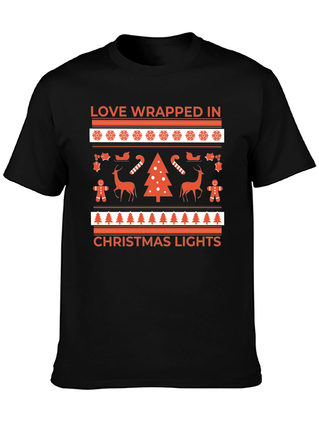 Love Wrapped Christmas Lights T-Shirt