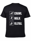 Crawl Walk Volleyball Graphic T-Shirt