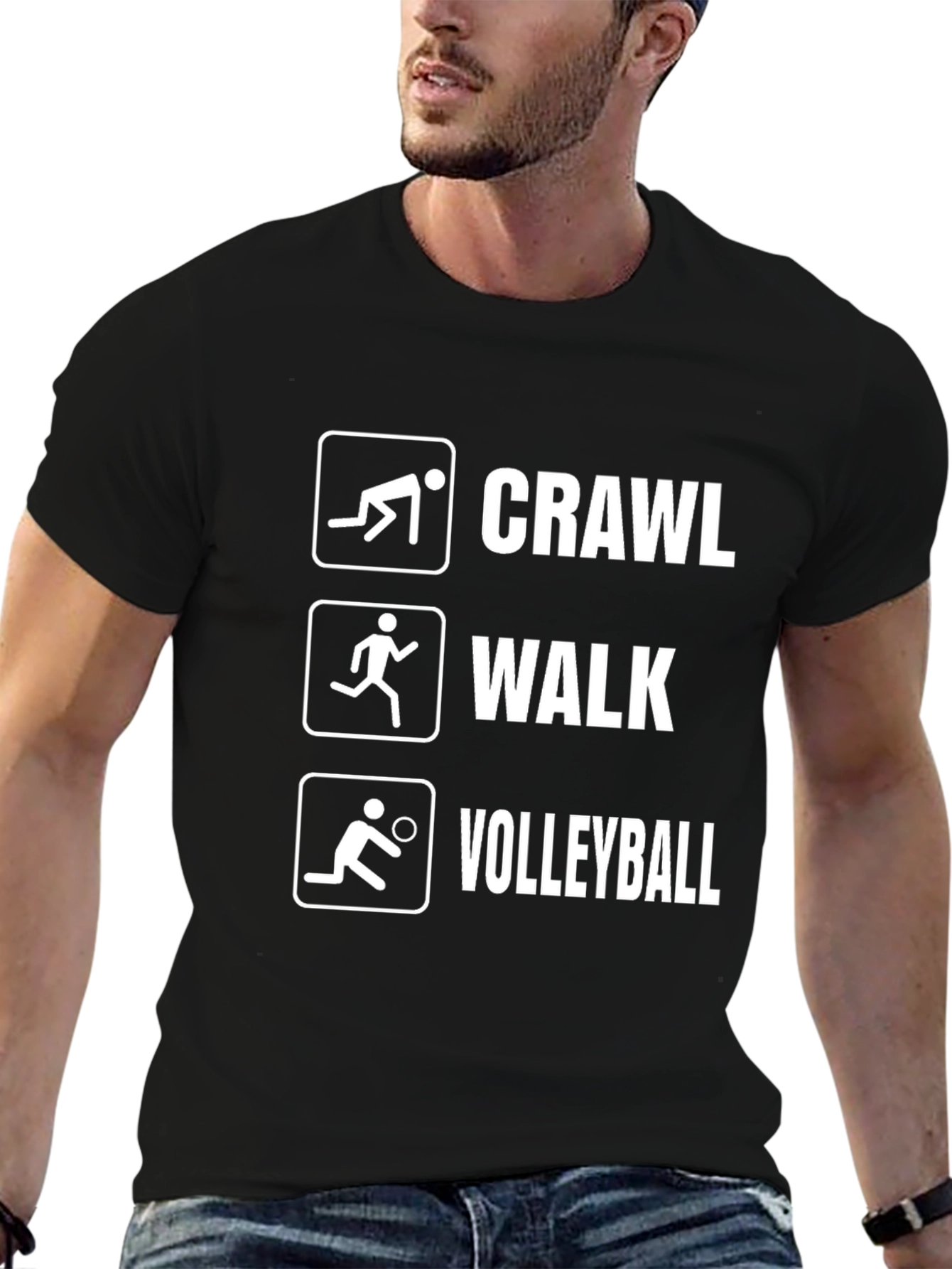 Crawl Walk Volleyball Graphic T-Shirt