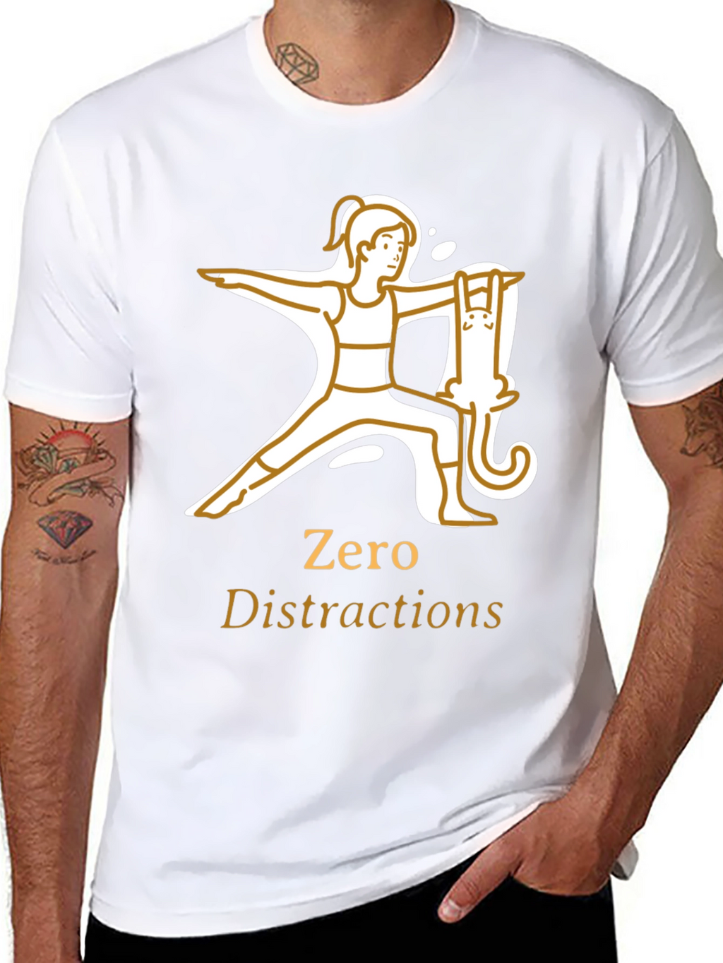 Zero Distractions Yoga T-Shirt