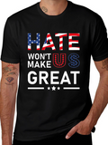 Hate Wont Make Us Great Patriotic Graphic Tee
