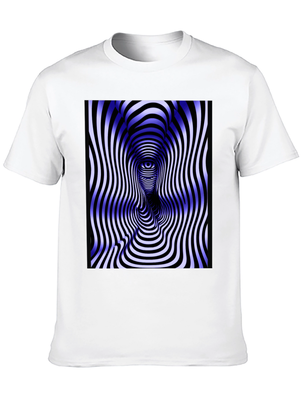 Optical Illusion Face Tee - Black Graphic T-Shirt