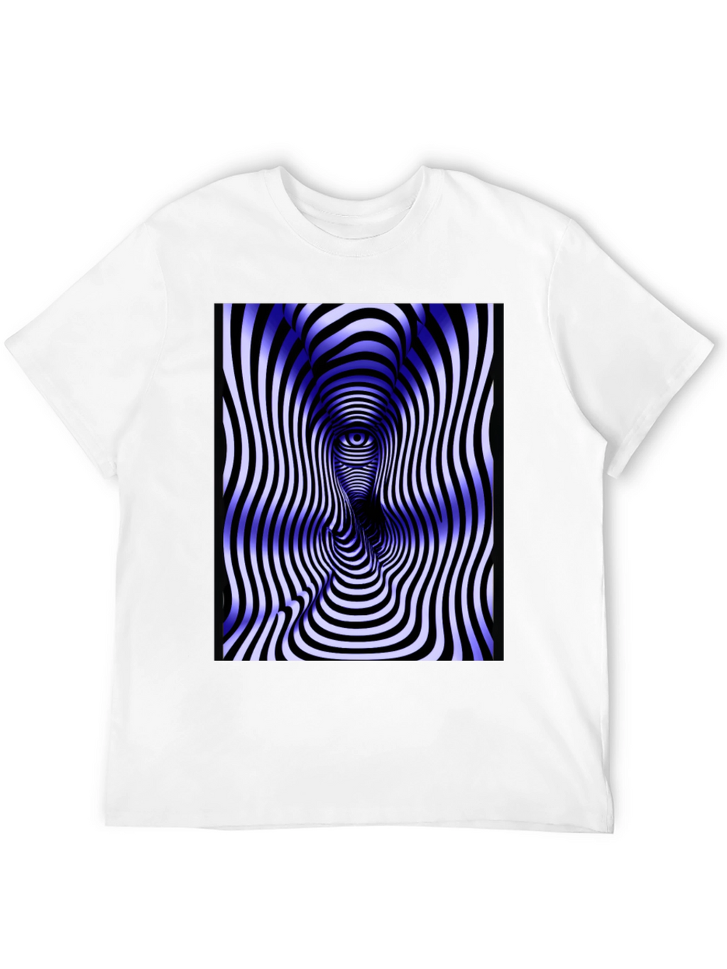 Optical Illusion Face Tee - Black Graphic T-Shirt