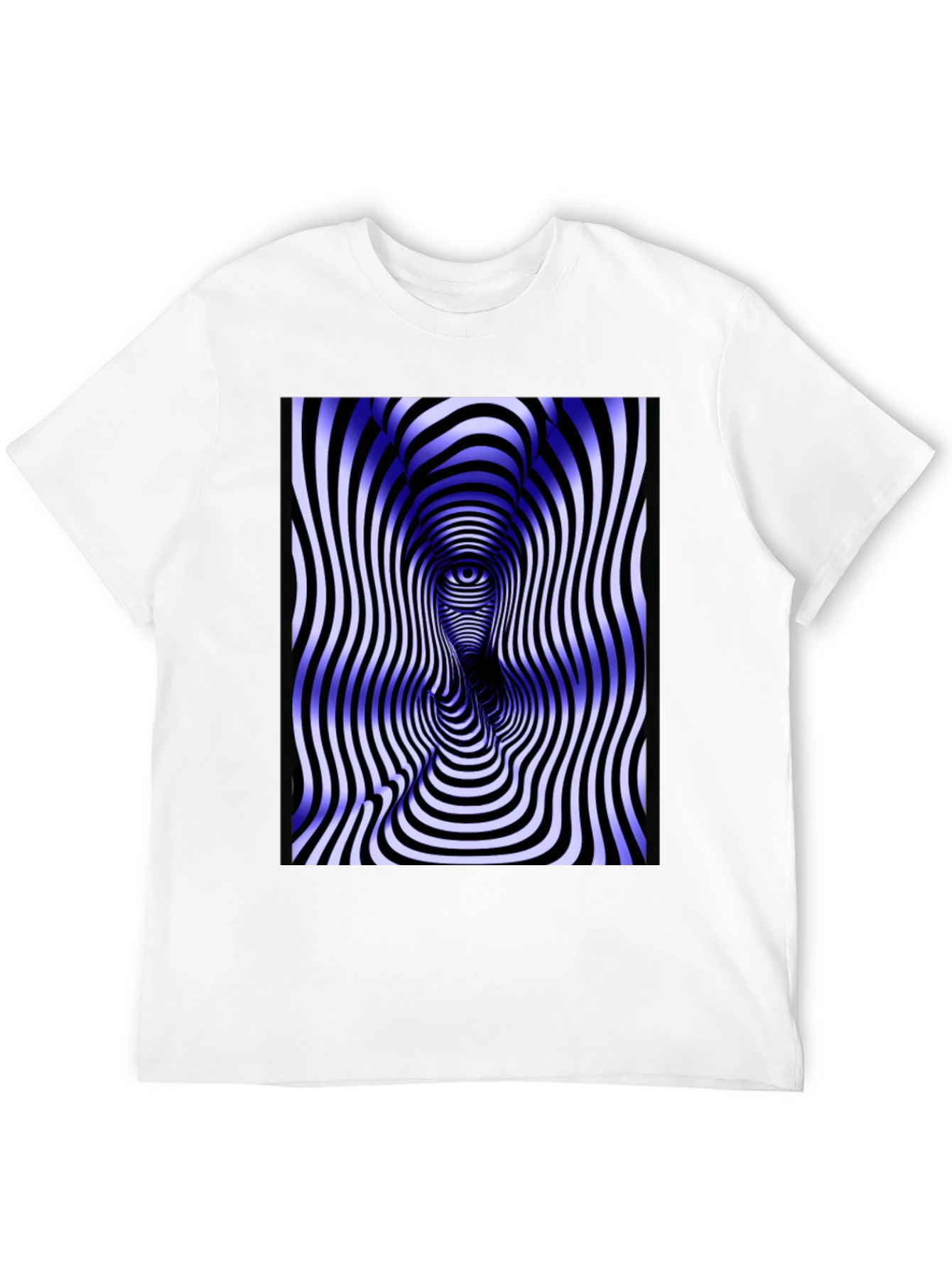 Optical Illusion Face Tee - Black Graphic T-Shirt
