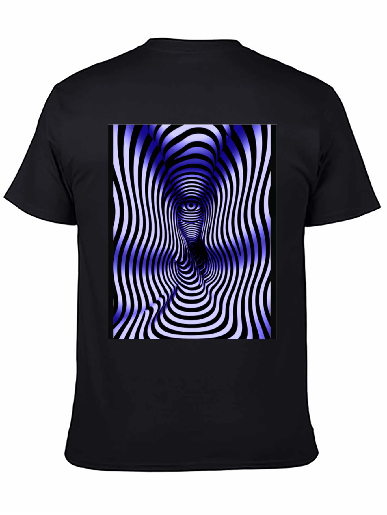 Optical Illusion Face Tee - Black Graphic T-Shirt
