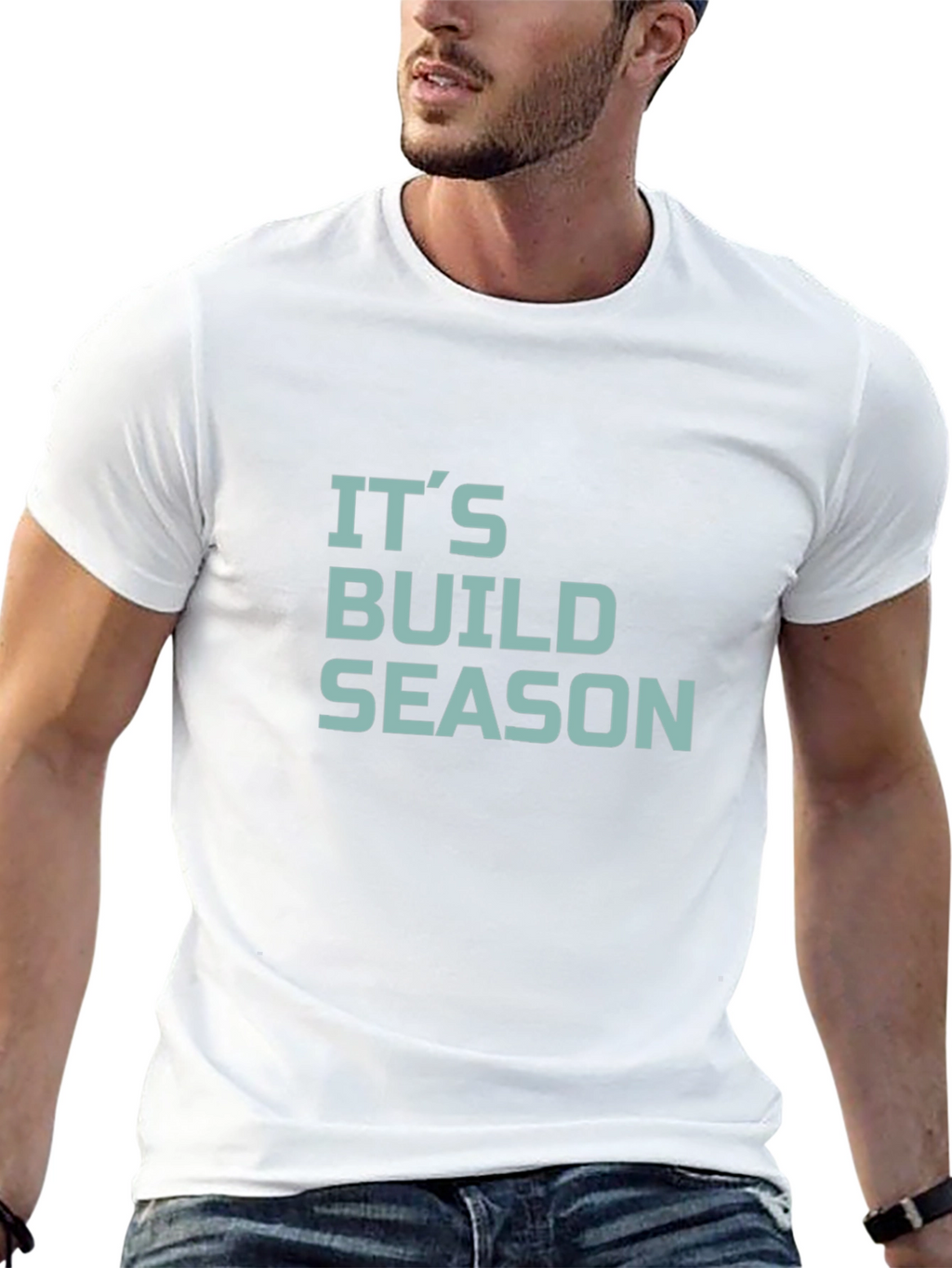 Its Build Season T-Shirt - Black Crew Neck Tee