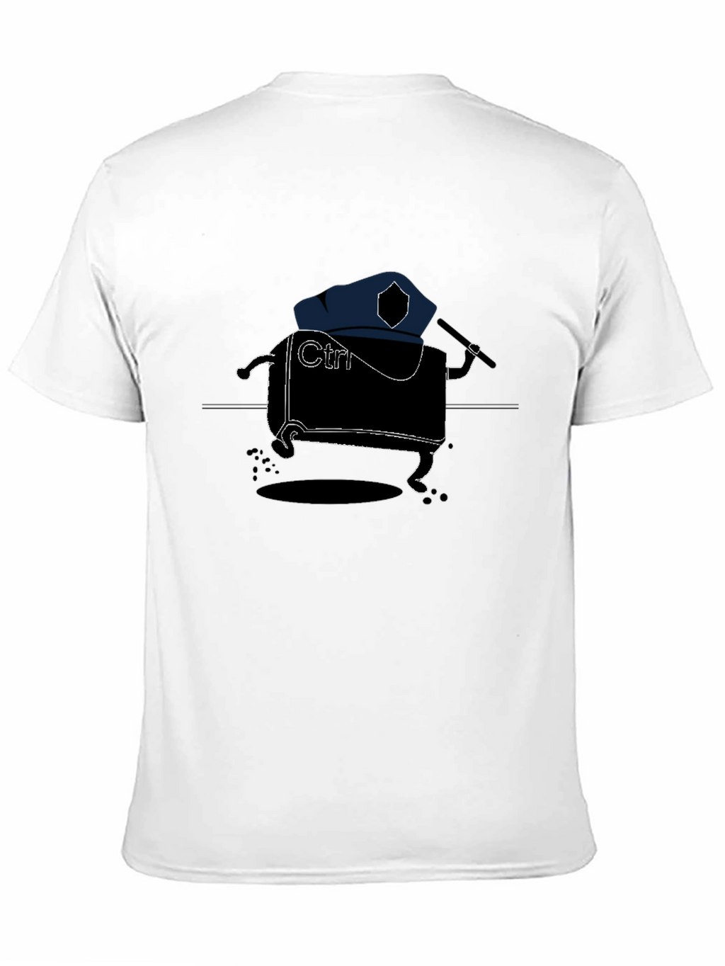 Ctrl Key Police T-Shirt - Funny Graphic Tee