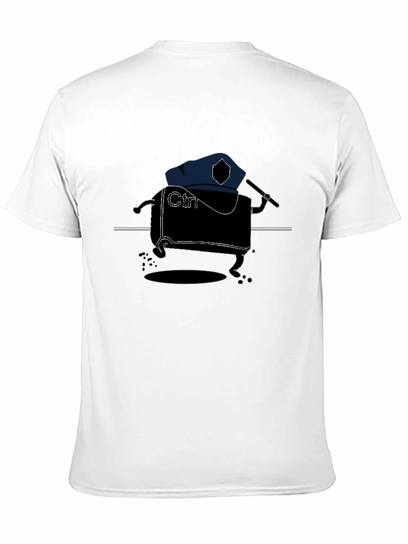 Ctrl Key Police T-Shirt - Funny Graphic Tee