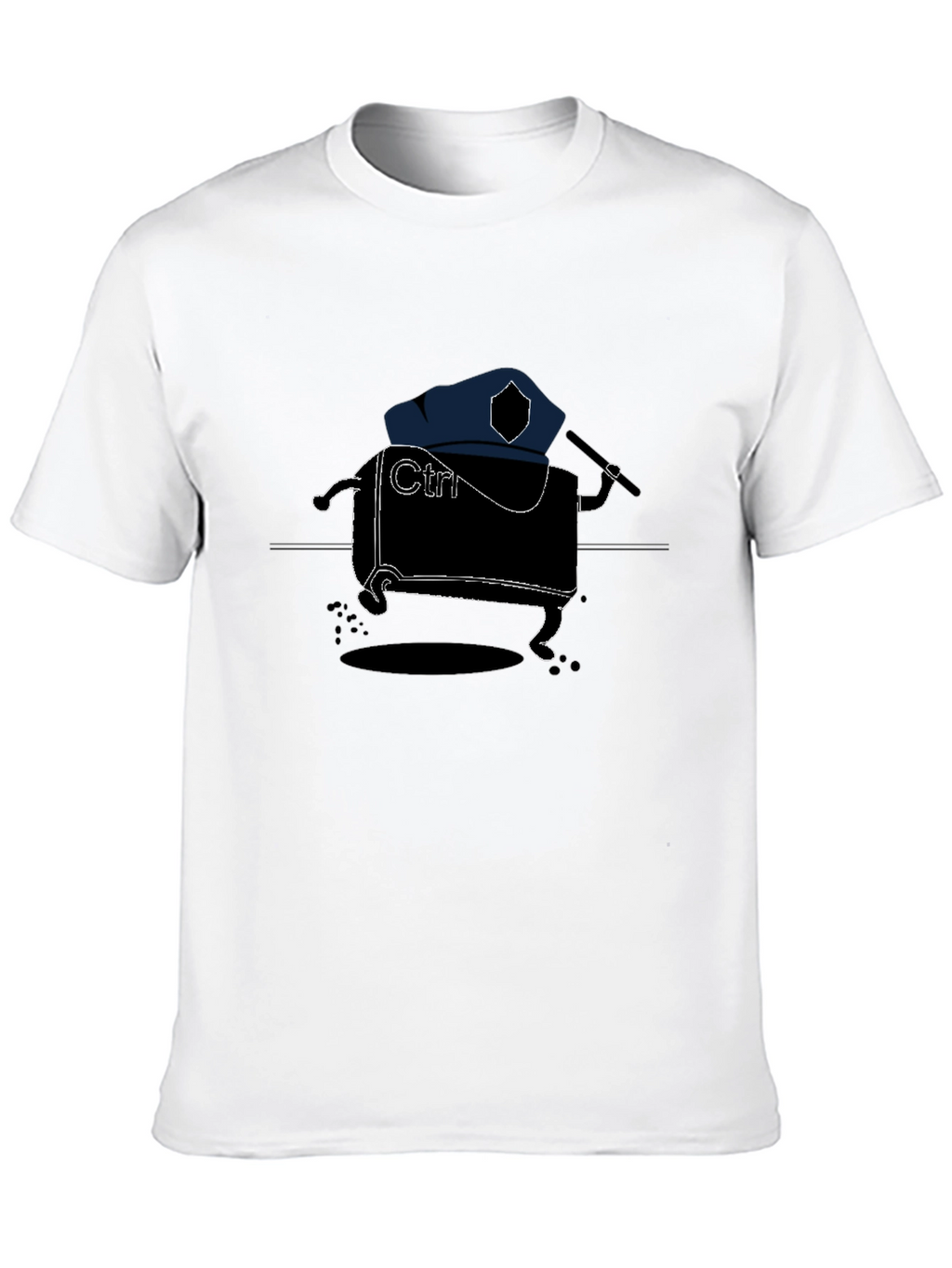 Ctrl Key Police T-Shirt - Funny Graphic Tee